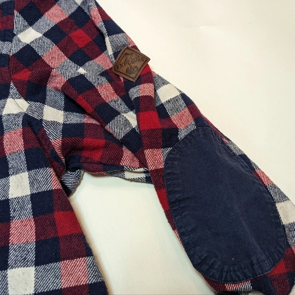 Mountain Warehouse Lumberjack  Flannel Navy Red Plaid Button Down XXL - Picture 7 of 11
